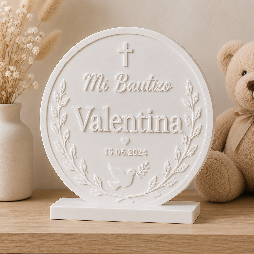 Luz del Bautizo: Placa decorativa